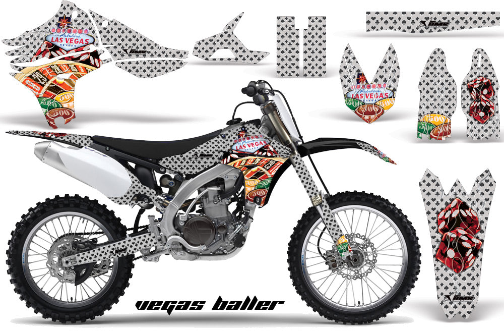 Dirt Bike Graphics Kit Decal Sticker Wrap For Yamaha YZ450F 2010-2013 VEGAS SILVER-atv motorcycle utv parts accessories gear helmets jackets gloves pantsAll Terrain Depot
