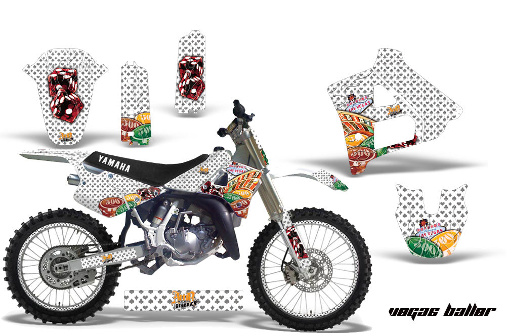 Graphics Kit Decal Sticker Wrap + # Plates For Yamaha YZ125 YZ250 1991-1992 VEGAS WHITE-atv motorcycle utv parts accessories gear helmets jackets gloves pantsAll Terrain Depot