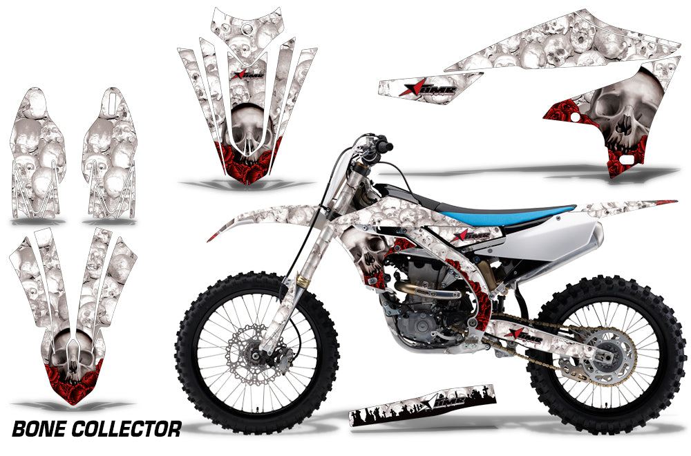 Dirt Bike Decal Graphics Kit MX Sticker Wrap For Yamaha YZ450F 2018+ BONES WHITE-atv motorcycle utv parts accessories gear helmets jackets gloves pantsAll Terrain Depot