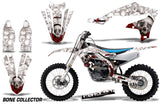 Dirt Bike Decal Graphics Kit MX Sticker Wrap For Yamaha YZ450F 2018+ BONES WHITE