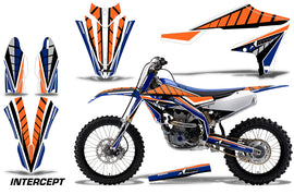 Dirt Bike Decal Graphics Kit MX Sticker Wrap For Yamaha YZ450F 2018+ INTERCEPT ORANGE BLUE-atv motorcycle utv parts accessories gear helmets jackets gloves pantsAll Terrain Depot