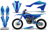 Graphics Kit Decal Sticker Wrap + # Plates For Yamaha YZ450F 2018+ BREAKOUT MINT BLUE