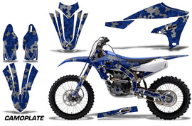Dirt Bike Decal Graphics Kit MX Sticker Wrap For Yamaha YZ450F 2018+ CAMOPLATE BLUE-atv motorcycle utv parts accessories gear helmets jackets gloves pantsAll Terrain Depot