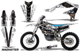 Graphics Kit Decal Sticker Wrap + # Plates For Yamaha YZ450F 2018+ HATTER BLACK WHITE