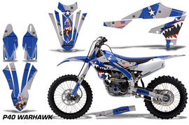 Dirt Bike Decal Graphics Kit MX Sticker Wrap For Yamaha YZ450F 2018+ WARHAWK BLUE-atv motorcycle utv parts accessories gear helmets jackets gloves pantsAll Terrain Depot