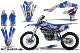 Graphics Kit Decal Sticker Wrap + # Plates For Yamaha YZ450F 2018+ WARHAWK BLUE