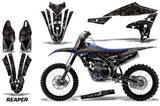 Graphics Kit Decal Sticker Wrap + # Plates For Yamaha YZ450F 2018+ REAPER BLACK