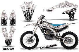 Graphics Kit Decal Sticker Wrap + # Plates For Yamaha YZ450F 2018+ REAPER WHITE-atv motorcycle utv parts accessories gear helmets jackets gloves pantsAll Terrain Depot