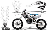 Dirt Bike Decal Graphics Kit MX Sticker Wrap For Yamaha YZ450F 2018+ RELOADED BLACK WHITE