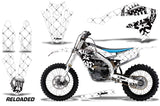 Graphics Kit Decal Sticker Wrap + # Plates For Yamaha YZ450F 2018+ RELOADED BLACK WHITE