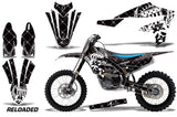Graphics Kit Decal Sticker Wrap + # Plates For Yamaha YZ450F 2018+ RELOADED WHITE BLACK