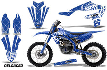 Load image into Gallery viewer, Graphics Kit Decal Sticker Wrap + # Plates For Yamaha YZ450F 2018+ RELOADED WHITE BLUE-atv motorcycle utv parts accessories gear helmets jackets gloves pantsAll Terrain Depot