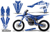 Graphics Kit Decal Sticker Wrap + # Plates For Yamaha YZ450F 2018+ RELOADED WHITE BLUE