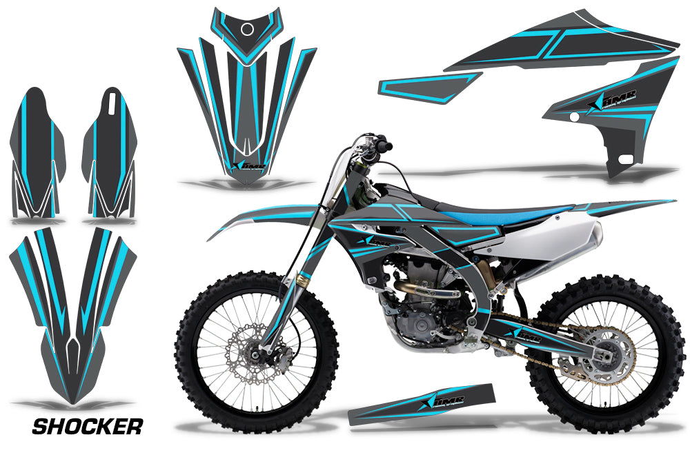 Dirt Bike Decal Graphics Kit MX Sticker Wrap For Yamaha YZ450F 2018+ SHOCKER MINT-atv motorcycle utv parts accessories gear helmets jackets gloves pantsAll Terrain Depot