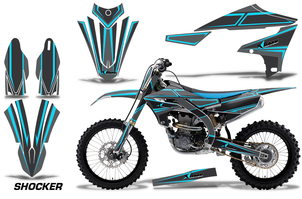 Graphics Kit Decal Sticker Wrap + # Plates For Yamaha YZ450F 2018+ SHOCKER MINT-atv motorcycle utv parts accessories gear helmets jackets gloves pantsAll Terrain Depot