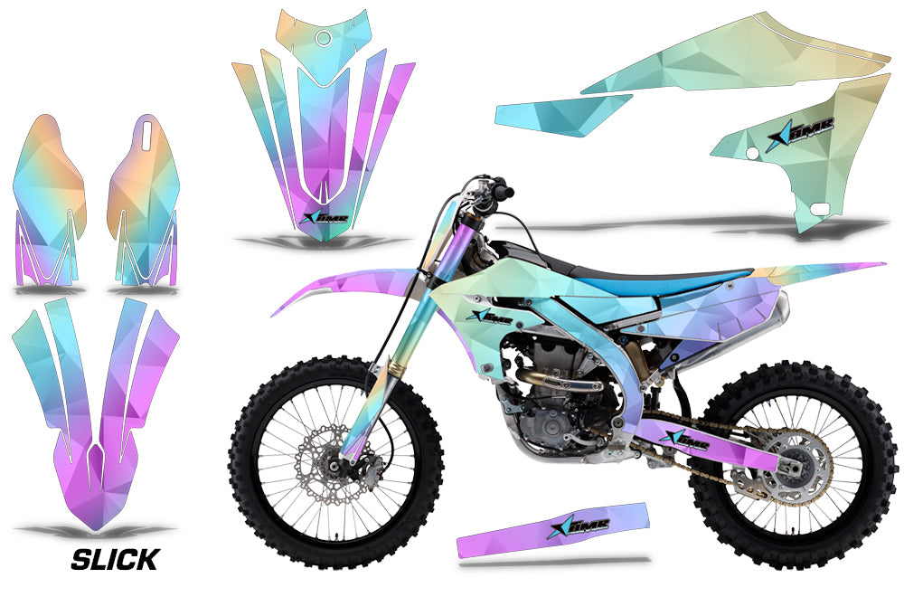 Graphics Kit Decal Sticker Wrap + # Plates For Yamaha YZ450F 2018+ SLICK-atv motorcycle utv parts accessories gear helmets jackets gloves pantsAll Terrain Depot