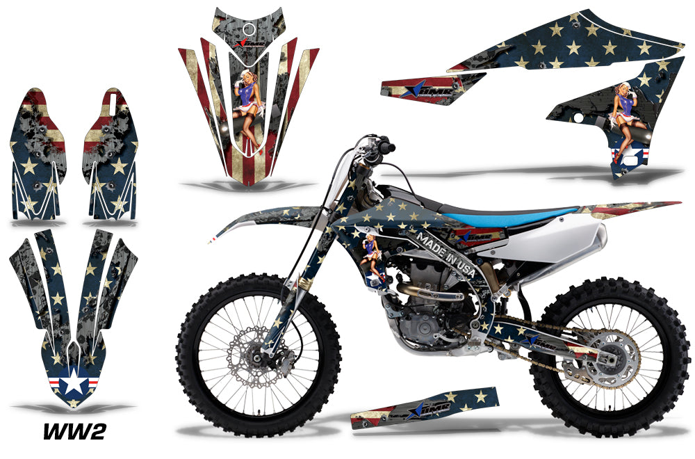 Dirt Bike Decal Graphics Kit MX Sticker Wrap For Yamaha YZ450F 2018+ WW2 BOMBER-atv motorcycle utv parts accessories gear helmets jackets gloves pantsAll Terrain Depot