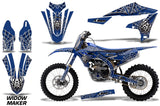 Graphics Kit Decal Sticker Wrap + # Plates For Yamaha YZ450F 2018+ WIDOW SILVER BLUE