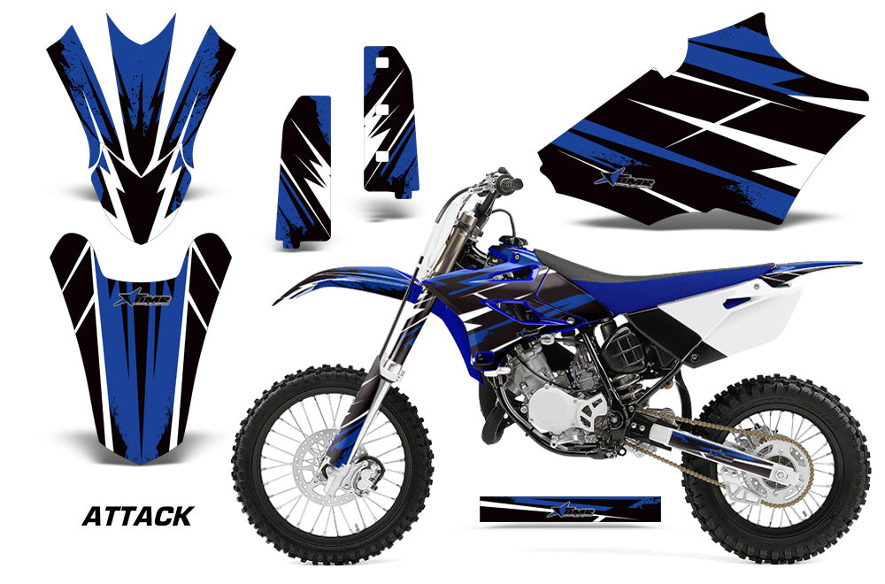 Dirt Bike Graphics Kit Decal Sticker Wrap For Yamaha YZ85 2015-2018 ATTACK BLUE-atv motorcycle utv parts accessories gear helmets jackets gloves pantsAll Terrain Depot