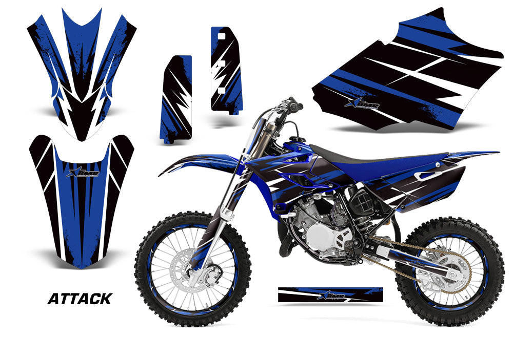 Graphics Kit Decal Sticker Wrap + # Plates For Yamaha YZ85 2015-2018 ATTACK BLUE-atv motorcycle utv parts accessories gear helmets jackets gloves pantsAll Terrain Depot