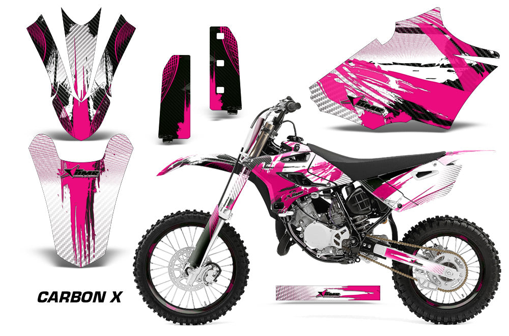 Graphics Kit Decal Sticker Wrap + # Plates For Yamaha YZ85 2015-2018 CARBONX PINK-atv motorcycle utv parts accessories gear helmets jackets gloves pantsAll Terrain Depot