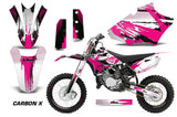 Graphics Kit Decal Sticker Wrap + # Plates For Yamaha YZ85 2015-2018 CARBONX PINK