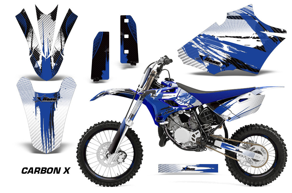 Graphics Kit Decal Sticker Wrap + # Plates For Yamaha YZ85 2015-2018 CARBONX BLUE-atv motorcycle utv parts accessories gear helmets jackets gloves pantsAll Terrain Depot