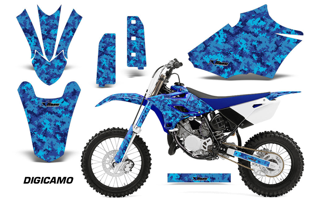 Dirt Bike Graphics Kit Decal Sticker Wrap For Yamaha YZ85 2015-2018 DIGICAMO BLUE-atv motorcycle utv parts accessories gear helmets jackets gloves pantsAll Terrain Depot