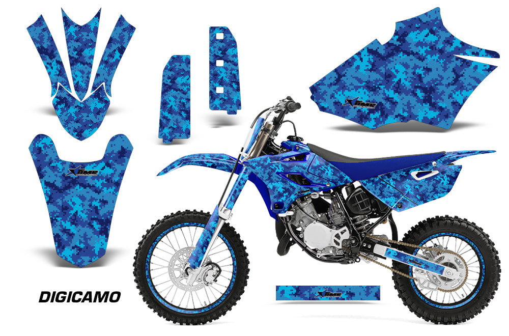 Graphics Kit Decal Sticker Wrap + # Plates For Yamaha YZ85 2015-2018 DIGICAMO BLUE-atv motorcycle utv parts accessories gear helmets jackets gloves pantsAll Terrain Depot