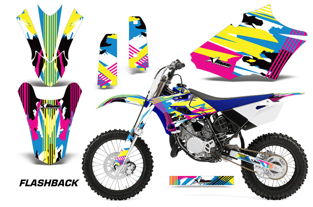Dirt Bike Graphics Kit Decal Sticker Wrap For Yamaha YZ85 2015-2018 FLASHBACK-atv motorcycle utv parts accessories gear helmets jackets gloves pantsAll Terrain Depot