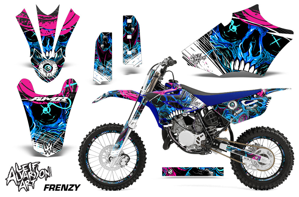 Graphics Kit Decal Sticker Wrap + # Plates For Yamaha YZ85 2015-2018 FRENZY BLUE-atv motorcycle utv parts accessories gear helmets jackets gloves pantsAll Terrain Depot