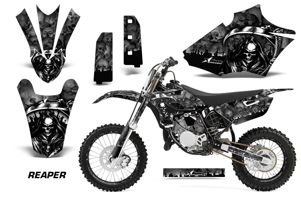 Graphics Kit Decal Sticker Wrap + # Plates For Yamaha YZ85 2015-2018 REAPER BLACK-atv motorcycle utv parts accessories gear helmets jackets gloves pantsAll Terrain Depot