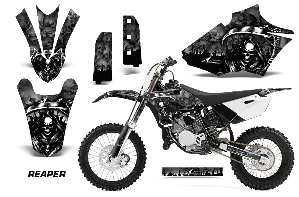 Dirt Bike Graphics Kit Decal Sticker Wrap For Yamaha YZ85 2015-2018 REAPER BLACK-atv motorcycle utv parts accessories gear helmets jackets gloves pantsAll Terrain Depot