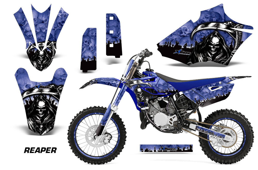 Graphics Kit Decal Sticker Wrap + # Plates For Yamaha YZ85 2015-2018 REAPER BLUE-atv motorcycle utv parts accessories gear helmets jackets gloves pantsAll Terrain Depot