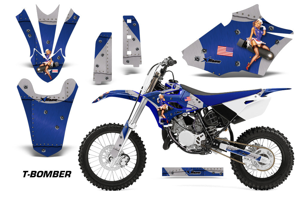 Dirt Bike Graphics Kit Decal Sticker Wrap For Yamaha YZ85 2015-2018 TBOMBER BLUE-atv motorcycle utv parts accessories gear helmets jackets gloves pantsAll Terrain Depot