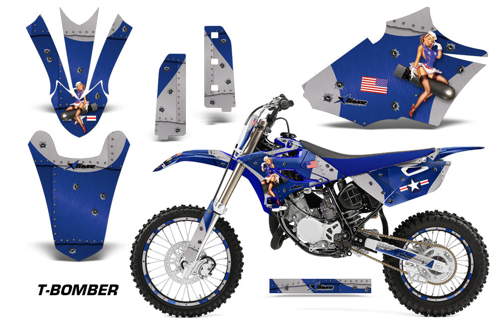 Graphics Kit Decal Sticker Wrap + # Plates For Yamaha YZ85 2015-2018 TBOMBER BLUE-atv motorcycle utv parts accessories gear helmets jackets gloves pantsAll Terrain Depot