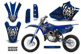 Graphics Kit Decal Sticker Wrap + # Plates For Yamaha YZ85 2015-2018 WIDOW BLACK BLUE