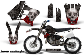 Dirt Bike Graphics Kit Decal Sticker Wrap For Yamaha YZ125 YZ250 1993-1995 BONES BLACK-atv motorcycle utv parts accessories gear helmets jackets gloves pantsAll Terrain Depot
