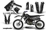 Graphics Kit Decal Sticker Wrap + # Plates For Yamaha YZ125 YZ250 1993-1995 CONTENDER WHITE BLACK