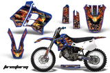 Dirt Bike Graphics Kit Decal Sticker Wrap For Yamaha YZ125 YZ250 1993-1995 FIRESTORM BLUE