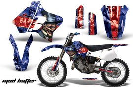 Dirt Bike Graphics Kit Decal Sticker Wrap For Yamaha YZ125 YZ250 1993-1995 HATTER RED BLUE-atv motorcycle utv parts accessories gear helmets jackets gloves pantsAll Terrain Depot