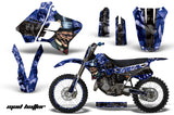 Graphics Kit Decal Sticker Wrap + # Plates For Yamaha YZ125 YZ250 1993-1995 HATTER BLUE BLACK