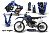 Dirt Bike Graphics Kit Decal Sticker Wrap For Yamaha YZ125 YZ250 1993-1995 HATTER BLUE BLACK