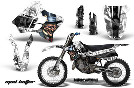 Graphics Kit Decal Sticker Wrap + # Plates For Yamaha YZ125 YZ250 1993-1995 HATTER WHITE BLACK-atv motorcycle utv parts accessories gear helmets jackets gloves pantsAll Terrain Depot