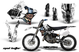 Dirt Bike Graphics Kit Decal Sticker Wrap For Yamaha YZ125 YZ250 1993-1995 HATTER WHITE BLACK-atv motorcycle utv parts accessories gear helmets jackets gloves pantsAll Terrain Depot
