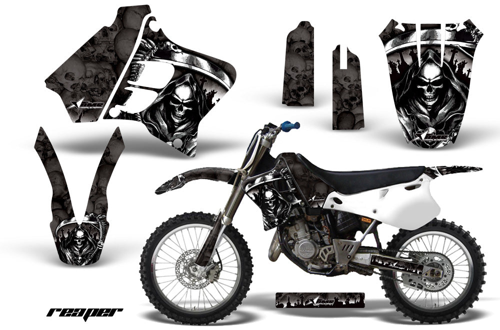 Dirt Bike Graphics Kit Decal Sticker Wrap For Yamaha YZ125 YZ250 1993-1995 REAPER BLACK-atv motorcycle utv parts accessories gear helmets jackets gloves pantsAll Terrain Depot