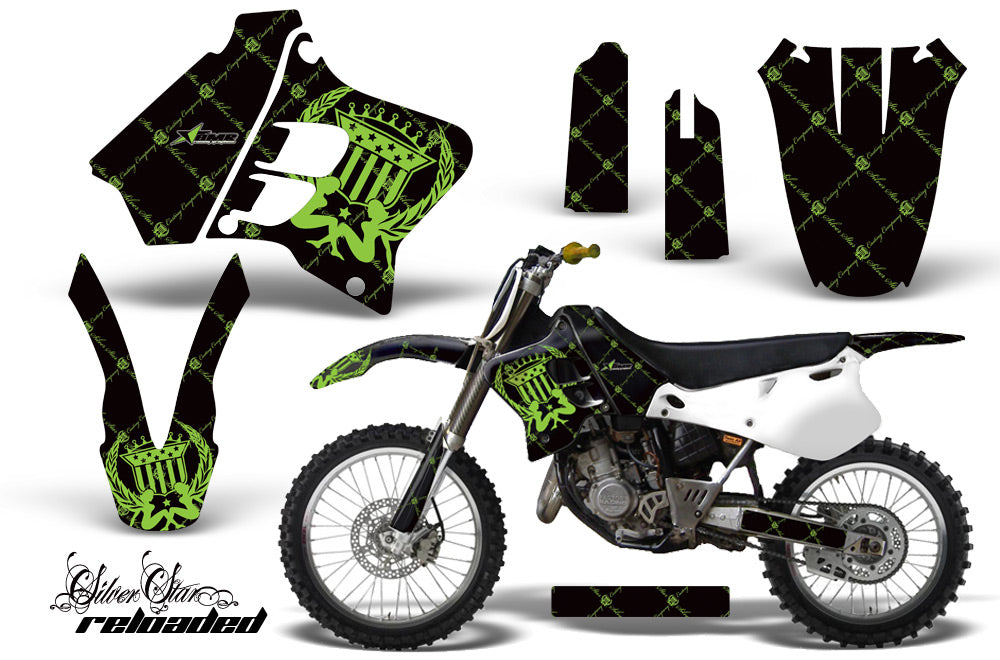 Dirt Bike Graphics Kit Decal Sticker Wrap For Yamaha YZ125 YZ250 1993-1995 RELOADED GREEN BLACK-atv motorcycle utv parts accessories gear helmets jackets gloves pantsAll Terrain Depot