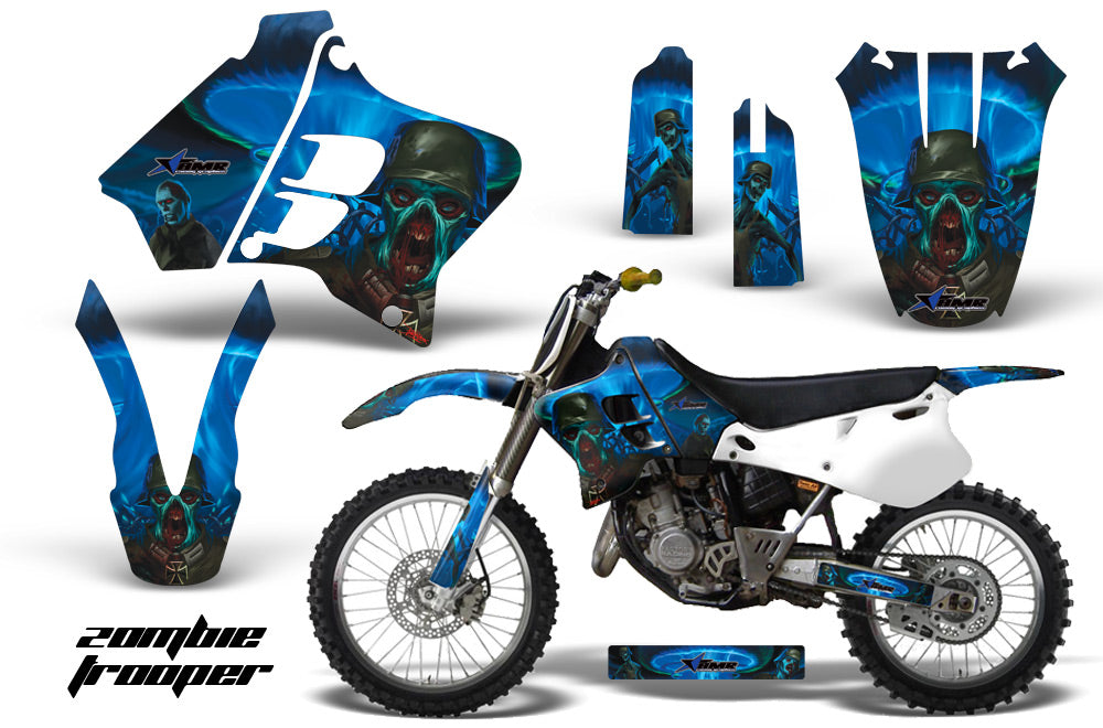 Dirt Bike Graphics Kit Decal Sticker Wrap For Yamaha YZ125 YZ250 1993-1995 ZOMBIE BLUE-atv motorcycle utv parts accessories gear helmets jackets gloves pantsAll Terrain Depot