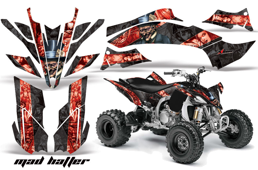 ATV Graphics Kit Decal Sticker Wrap For Yamaha YFZ450R/SE 2009-2013 HATTER RED BLACK-atv motorcycle utv parts accessories gear helmets jackets gloves pantsAll Terrain Depot