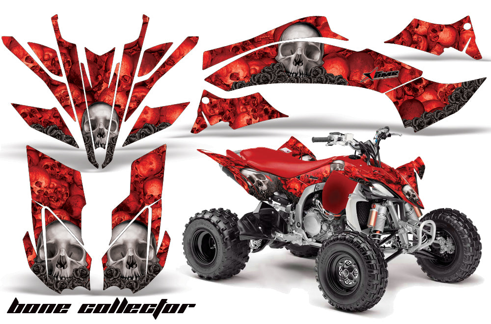 ATV Graphics Kit Decal Sticker Wrap For Yamaha YFZ450R/SE 2009-2013 BONES RED-atv motorcycle utv parts accessories gear helmets jackets gloves pantsAll Terrain Depot